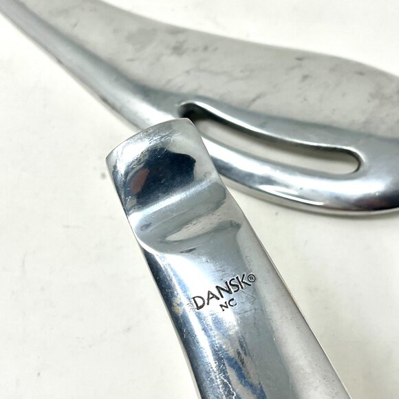 Vintage Dansk Salad Serving Set Aluminum Modernist Serve Ware Jens Quistgaard - Picture 5 of 6